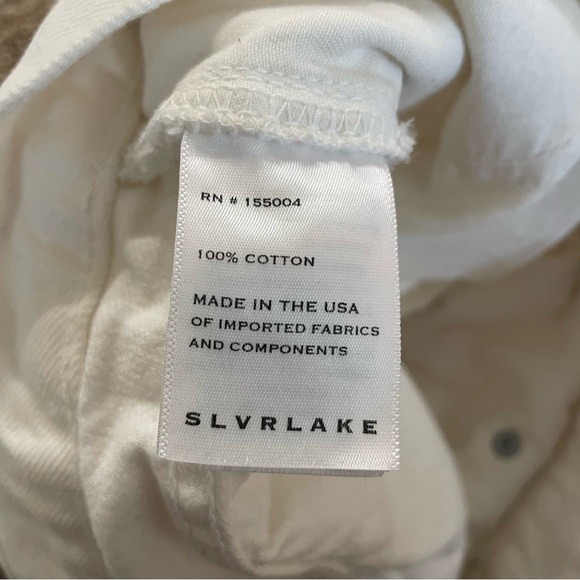 SLVRLAKE London Straight Leg Jeans in White Destructed Size 26 - Picture 5 of 11